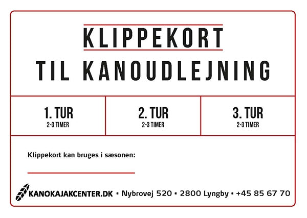 Klippekort - 3-turs